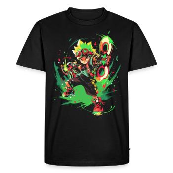 Forest Boy: Légende du jeu avec un design flash cool - T-shirt Premium bio Homme - noir - Devant - Nico (187cm)