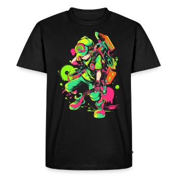 Legendary Forest Boy: Cool Splashy Gaming Design - T-shirt Premium bio Homme - noir - Devant - Nico (187cm)