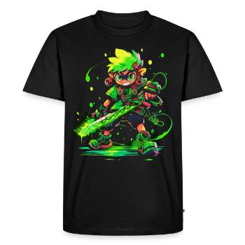 Conception de jeu cool du légendaire garçon de la forêt - T-shirt Premium bio Homme - noir - Devant - Nico (187cm)