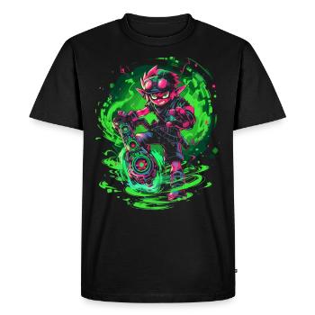 Legendary Forest Boy: Dodgy Gaming Design - T-shirt Premium bio Homme - noir - Devant - Nico (187cm)