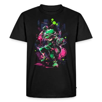 Forest boy comme une légende du jeu dans un design cool - T-shirt Premium bio Homme - noir - Devant - Nico (187cm)