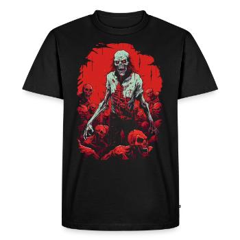 Libérez l’horreur: zombie dans la horde d’Halloween - T-shirt Premium bio Homme - noir - Devant - Nico (187cm)