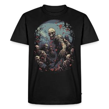 Halloween Horror: Zombie et morts-vivants Apocalypse - T-shirt Premium bio Homme - noir - Devant - Nico (187cm)