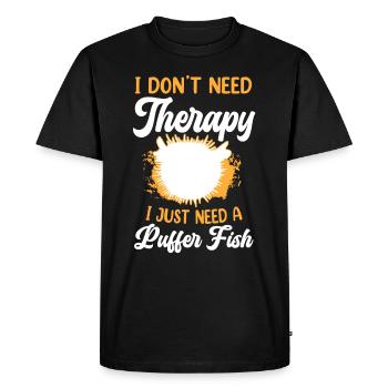 Juste besoin de mon poisson-globe géant poisson-globe - T-shirt Premium bio Homme - noir - Devant - Nico (187cm)