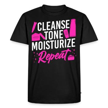 Cute Licensed Esthetician Skincare - Men's Premium Organic T-Shirt - black - Front - Nico (187cm)