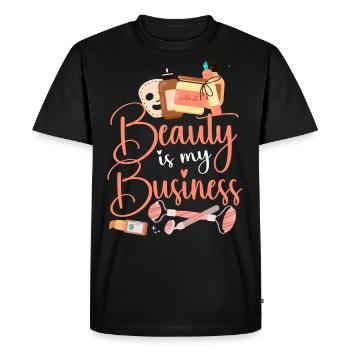 Soins de la peau d’esthéticienne agréée mignonne - T-shirt Premium bio Homme - noir - Devant - Nico (187cm)