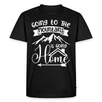 Going to the Mountains is Going Home for Athletes - Men's Premium Organic T-Shirt - black - Front - Nico (187cm)