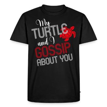 Tortue de mer Tortue Ma Tortue et - T-shirt Premium bio Homme - noir - Devant - Nico (187cm)