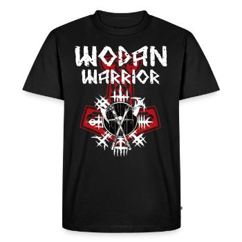 Valhalla Viking Odin Runes Warrior Viking - Men's Premium Organic T-Shirt - black - Front - Nico (187cm)