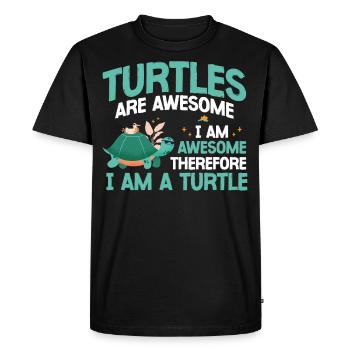 Tortue de mer tortues tortues sont - T-shirt Premium bio Homme - noir - Devant - Nico (187cm)