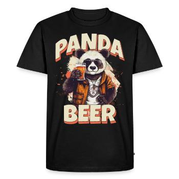 Panda Beer Beer Bear Funny Saying Humor Party - T-shirt Premium bio Homme - noir - Devant - Nico (187cm)