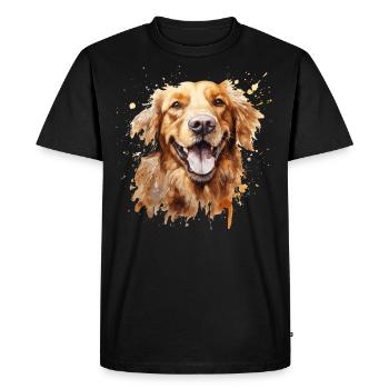 Golden retviver - T-shirt Premium bio Homme - noir - Devant - Nico (187cm)