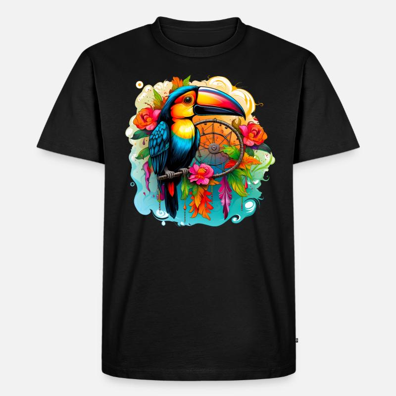 Traum Tukan - Männer Premium Bio T-Shirt - Schwarz
