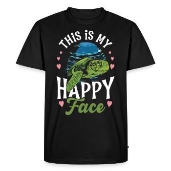 tortue de mer c’est mon - T-shirt Premium bio Homme - noir - Devant - Nico (187cm)