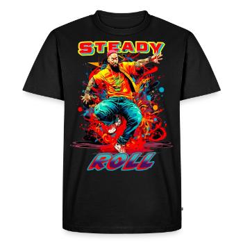 HIP HOP Roll stable - T-shirt Premium bio Homme - noir - Devant - Nico (187cm)