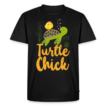 Sea Turtle Tortoise Chicken Turtle - Men's Premium Organic T-Shirt - black - Front - Nico (187cm)