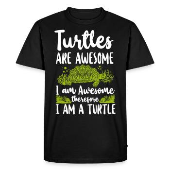 Tortue de mer tortues tortues sont - T-shirt Premium bio Homme - noir - Devant - Nico (187cm)