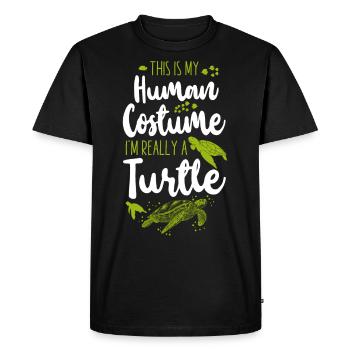 tortue de mer c’est mon - T-shirt Premium bio Homme - noir - Devant - Nico (187cm)