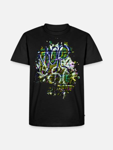Graffiti - Männer Premium Bio T-Shirt - Schwarz