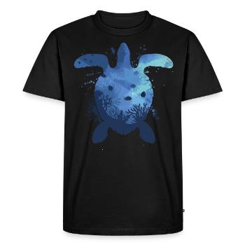 Sea Turtle Tortoise - Men's Premium Organic T-Shirt - black - Front - Nico (187cm)