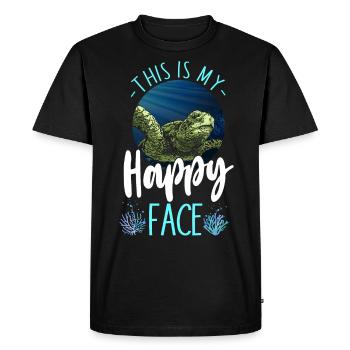 tortue de mer c’est mon - T-shirt Premium bio Homme - noir - Devant - Nico (187cm)