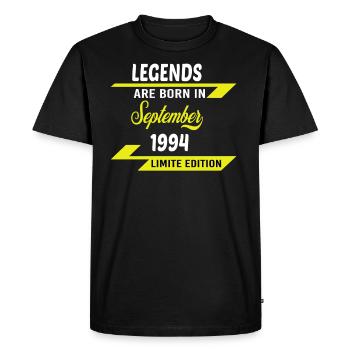 LEGENDS ARE BORN IN 1994 CADEAU ANNIVERSAIRE - T-shirt Premium bio Homme - noir - Devant - Nico (187cm)