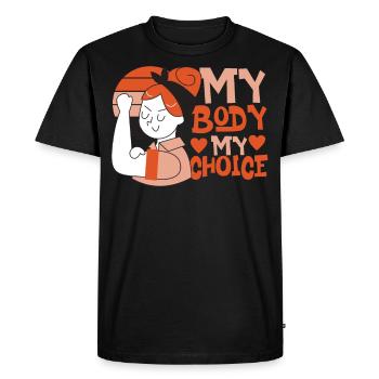 Feminist My Body My Choice - Men's Premium Organic T-Shirt - black - Front - Nico (187cm)