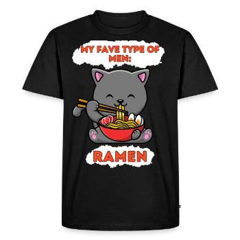 Mon type d’homme préféré - T-shirt Premium bio Homme - noir - Devant - Nico (187cm)