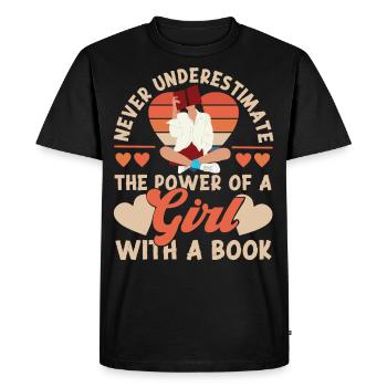 Rétro féministe Ne sous-estimez jamais - T-shirt Premium bio Homme - noir - Devant - Nico (187cm)