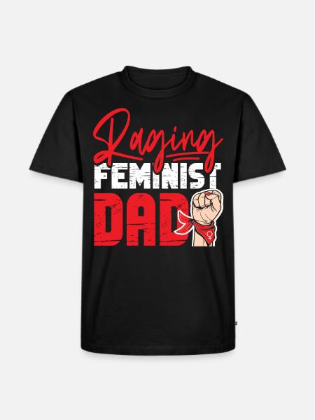 Père féministe enragé - T-shirt Premium bio Homme - noir