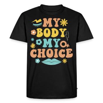 Feminist My Body My Choice - Men's Premium Organic T-Shirt - black - Front - Nico (187cm)
