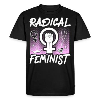 Feminist Radical Feminist - Men's Premium Organic T-Shirt - black - Front - Nico (187cm)