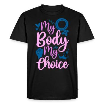 Feminist My Body My Choice - Men's Premium Organic T-Shirt - black - Front - Nico (187cm)