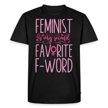 Feminist Feminist Is My Second - Men's Premium Organic T-Shirt - black - Front - Nico (187cm)