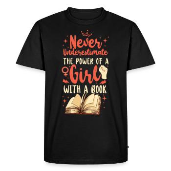 Les féministes ne sous-estiment jamais le - T-shirt Premium bio Homme - noir - Devant - Nico (187cm)