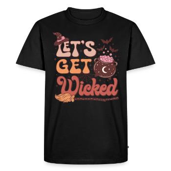 Let’s Get Wicked: Vintage Halloween Witch Design - T-shirt Premium bio Homme - noir - Devant - Nico (187cm)