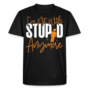 Happy Divorce Party I'm Not With - Men's Premium Organic T-Shirt - black - Front - Nico (187cm)