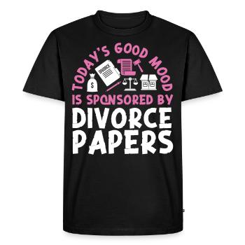 Happy Divorce Party Today's Good - Men's Premium Organic T-Shirt - black - Front - Nico (187cm)