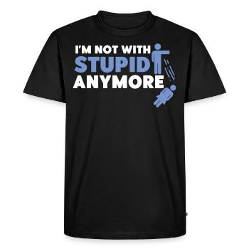 Happy Divorce Party I'm Not With - Men's Premium Organic T-Shirt - black - Front - Nico (187cm)