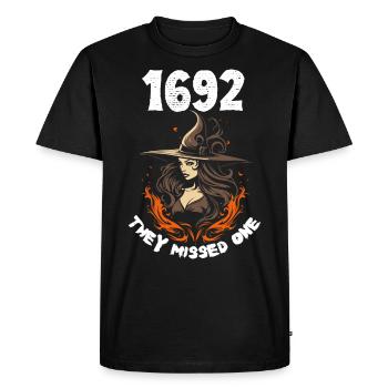 Halloween Witch 1692 - Mysticisme pour la Wicca et les païens - T-shirt Premium bio Homme - noir - Devant - Nico (187cm)