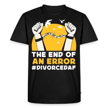 Happy Divorce Party The End Of An - Men's Premium Organic T-Shirt - black - Front - Nico (187cm)