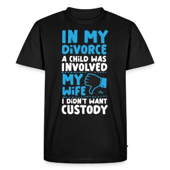 Happy Divorce Party In My Divorce - Men's Premium Organic T-Shirt - black - Front - Nico (187cm)
