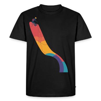 Grimpeur - T-shirt Premium bio Homme - noir - Devant - Nico (187cm)