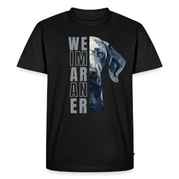 Weimaraner Liebhaber Géométrie Weimaraner Kunst - T-shirt Premium bio Homme - noir - Devant - Nico (187cm)