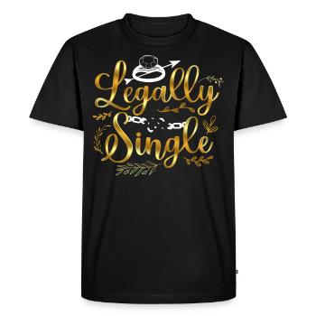Happy Divorce Party Legally Single - Men's Premium Organic T-Shirt - black - Front - Nico (187cm)