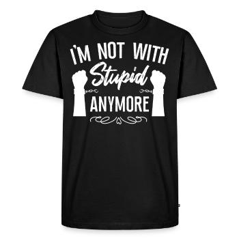 Happy Divorce Party I'm Not With - Men's Premium Organic T-Shirt - black - Front - Nico (187cm)