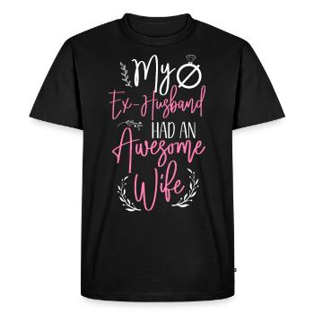 Happy Divorce Party My Ex Husband - Men's Premium Organic T-Shirt - black - Front - Nico (187cm)