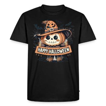 Joyeux halloween - T-shirt Premium bio Homme - noir - Devant - Nico (187cm)