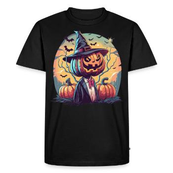 Joyeux halloween - T-shirt Premium bio Homme - noir - Devant - Nico (187cm)