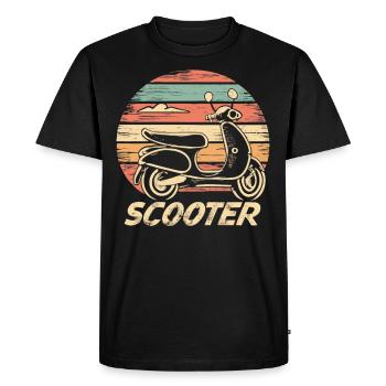 Scooter Motorroller Mofa Rouleau de cyclomoteur - T-shirt Premium bio Homme - noir - Devant - Nico (187cm)